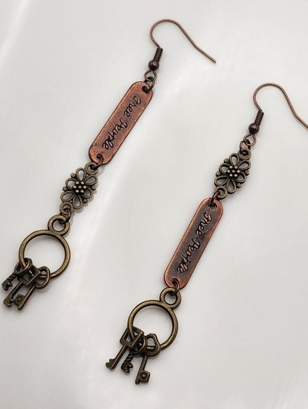 Keeper's Secret Free People Mismatched Key Earrings - Picture 9 of 10
